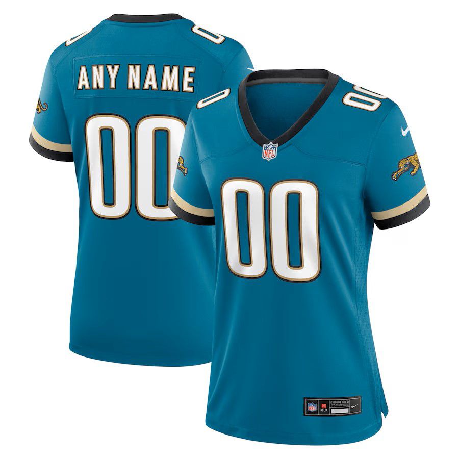Women Jacksonville Jaguars Green Nike Throwback Custom Game NFL Jersey->youth nfl jersey->Youth Jersey